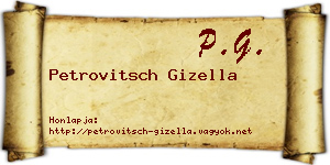 Petrovitsch Gizella névjegykártya